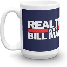Real Time with Bill Maher Mug – Glossy Ceramic Coffee Cup Gift (11oz)