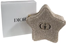 Dior Beauty Star Pouch Gold / Rose Gold / White Toiletry Case Cosmetic Bag NIB