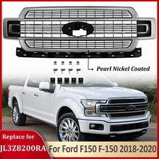 Pearl Nickel Front Bumper Upper Grill For Ford F150 Limited 2018-2020 JL3Z8200RA
