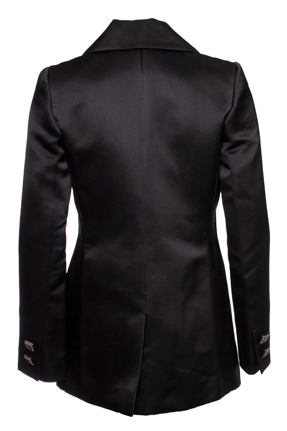 CHANEL Giacca di seta con bottoni decorati donna nera 38