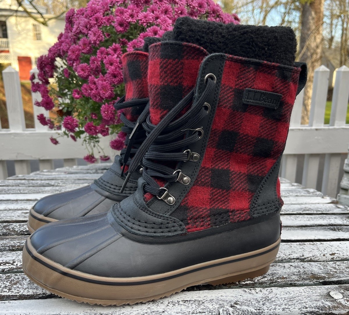 L.L. Bean Buffalo Check Snow Boots • Size 8 • EUC L.L.Bean Women main image 4