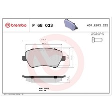 Satz Bremsbeläge Bremsklötze vorne für Renault Kangoo BE KW0/1 FW0/1 | 241958