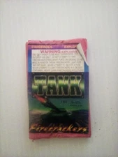 Rare Vintage Original Unused Pink TANK Fireworks Label, Label Only