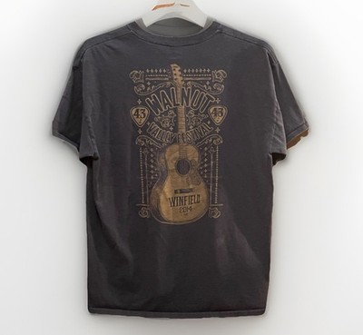 Walnut Valley Festival 2014 T-Shirt 43rd Winfield Kansas Acoustic Guitar Large L