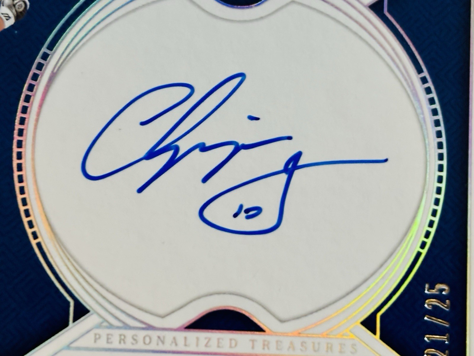 2025 Panini National Treasures Autograph Chipper Jones #21/25 #PT-CJN Signed HTF