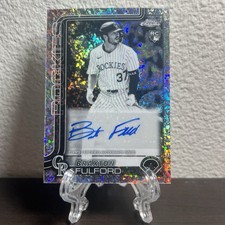 2025 Topps Chrome UPD Rookie Debut Auto Braxton Fulford #AC-BF B&W Mini-Diamond