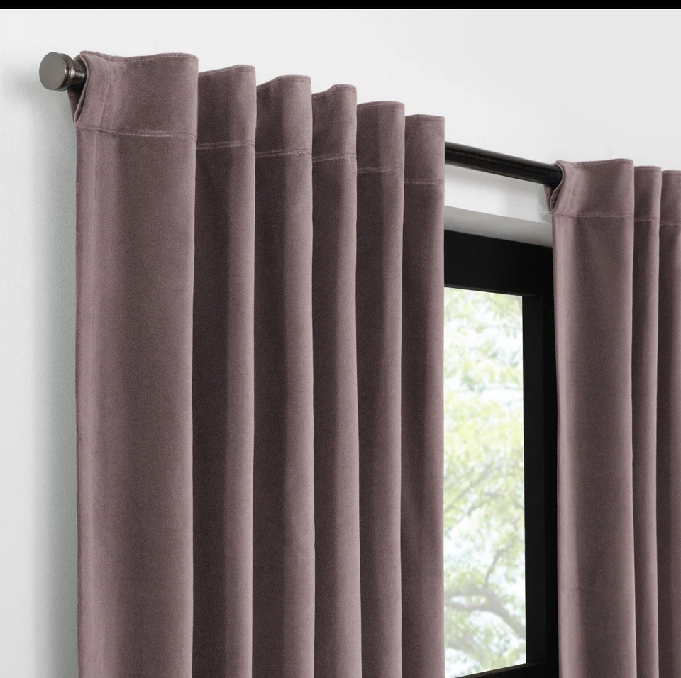 Eclipse Luxury Cotton Velvet 100% Blackout Rod Pocket Back - Image 2 of 4