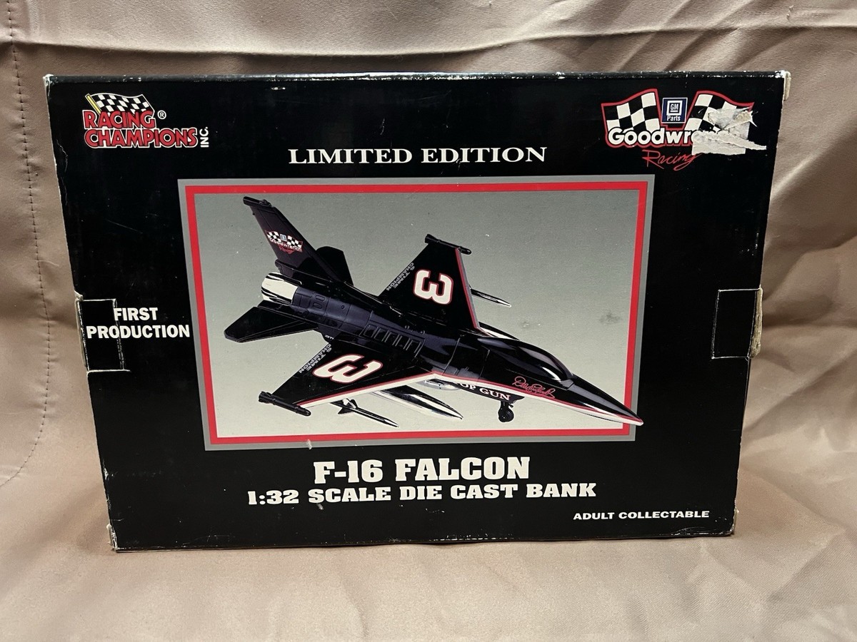 Racing Champions F-16 Falcon 1/32 Die Cast Bank Dale Earnhardt 1st