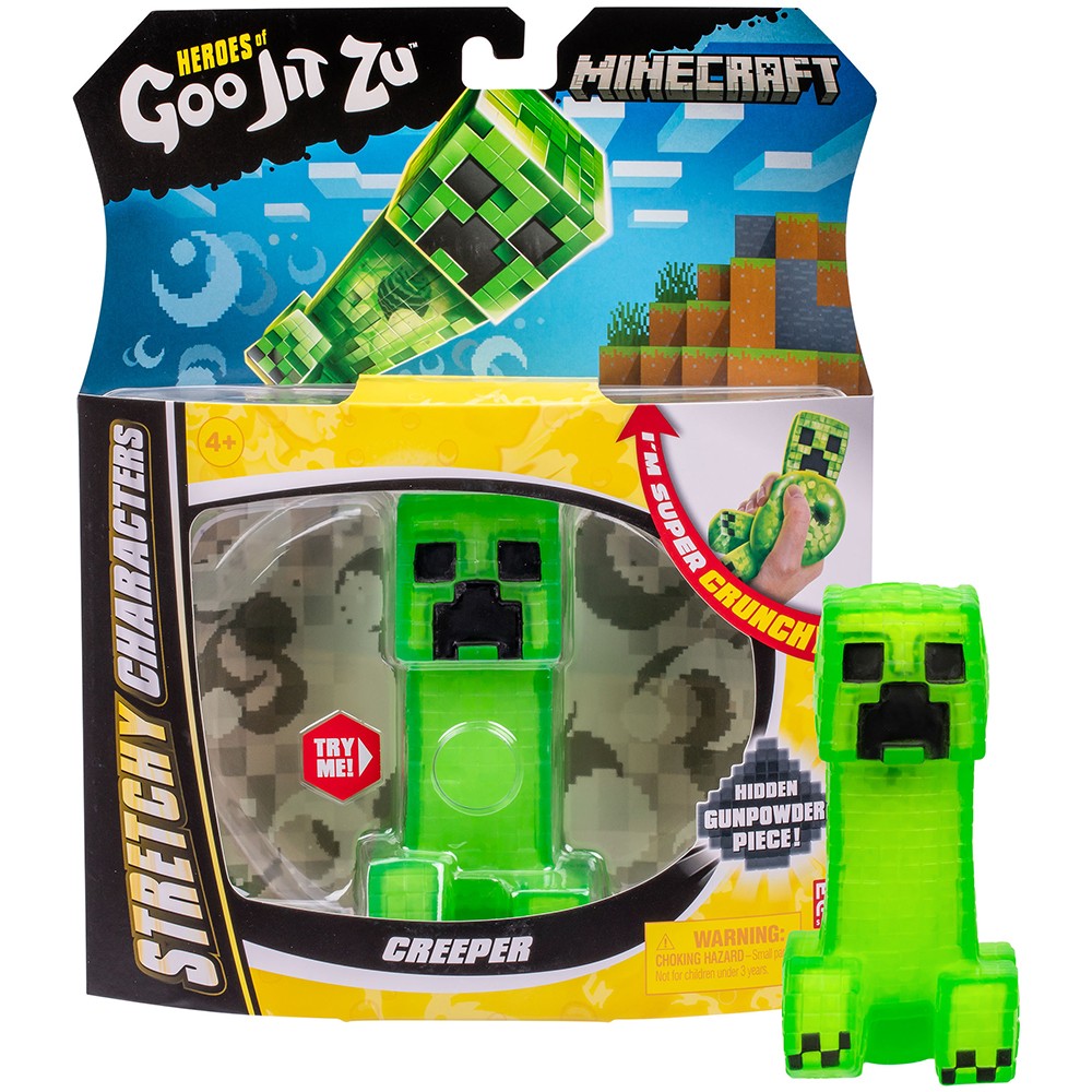 Heroes of Goo Jit Zu Minecraft Creeper Stretchy Crunchy Figure Kids Toy