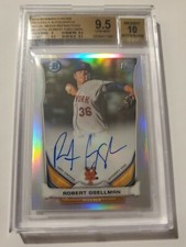 Robert Gsellman 2014 Bowman Chrome Social Media Refractor Auto #/10 BGS 9.5/10 