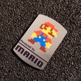 Super Mario 8-bit NES Nintendo Logo Label Decal Case Sticker Badge [452c]