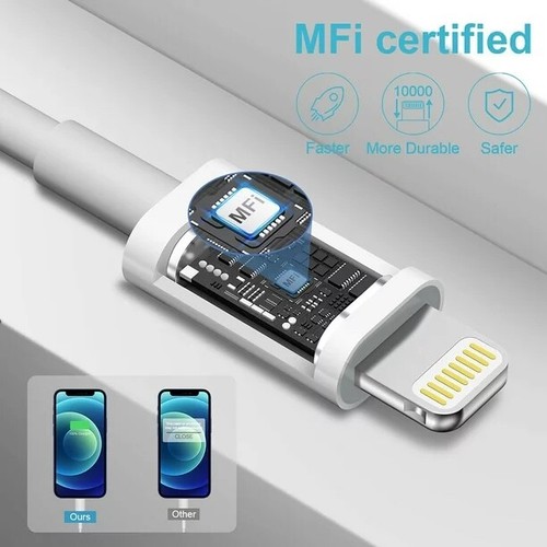 Apple phone Lighting Charger USB C Wall Charger Fast Charging 20W iPhone11/12/13 - Afbeelding 3 van 4