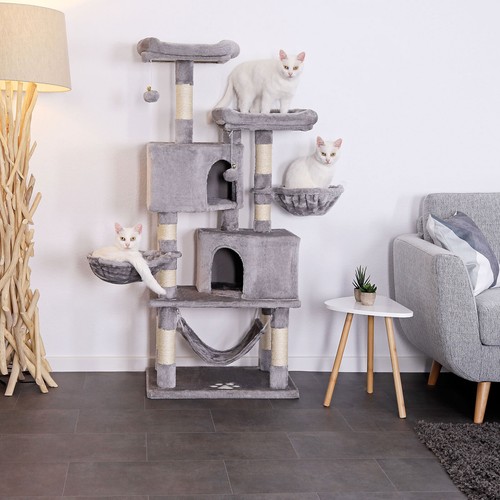 B-Ware: lionto Katzenbaum 145 cm Kratzbaum Kletterbaum superweiches Plüsch - Bild 2 von 7