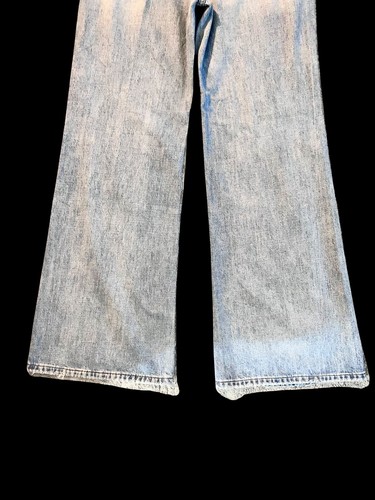 High Rise Light Wash Wide Leg Denim Blue Jeans Pistola - Picture 8 of 12