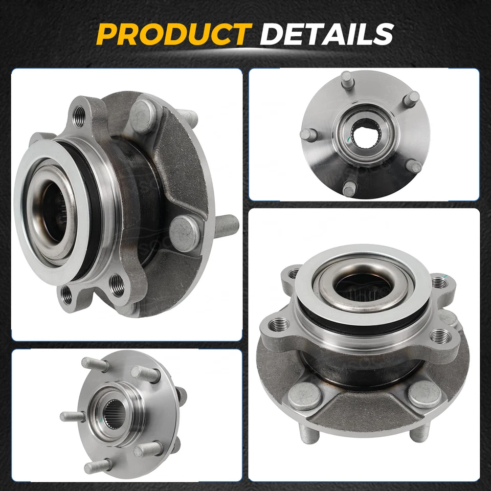 Para Nissan Rogue Select 2014-2015 - Conjunto de 2x bujes y cojinetes de rueda delantera Foto 3 de 4