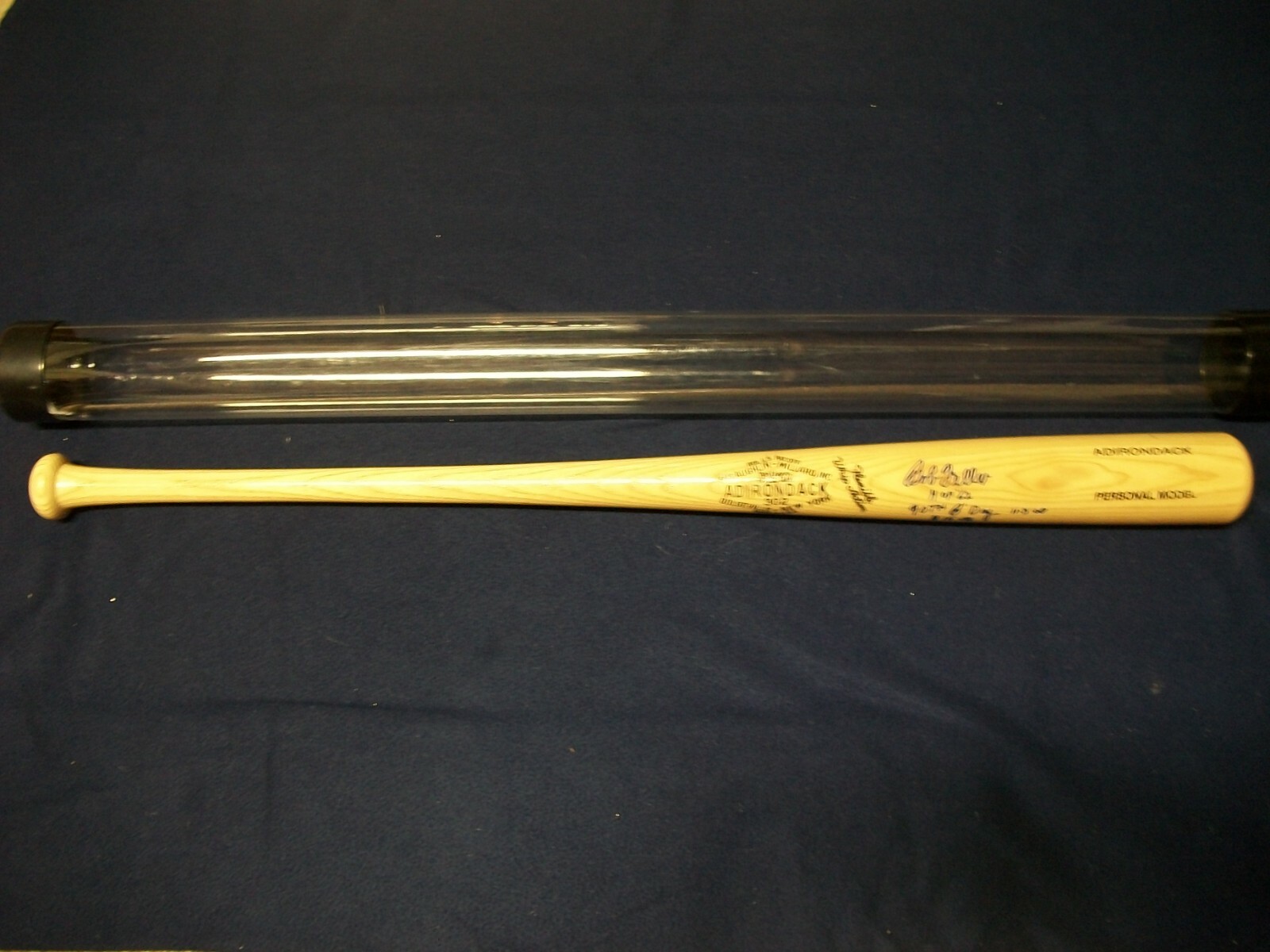 Bob Feller Autographed Signed 1962 HOF 90th Birthday Baseball Bat McLaughlin 34" 