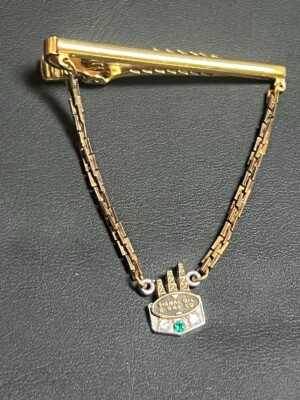 Signal Gas & Oil Anson Vintage Service 12 k yellow gold fill Diamond and Emerald