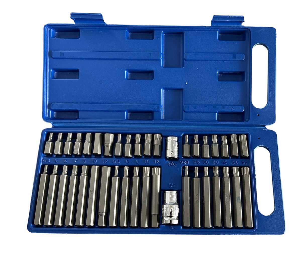 Us Pro Tools 40Pc Torx / Spline & Hex Bit Set 3/8" & 1/2" Drive Bit Holder 5060478387848 - Image 5