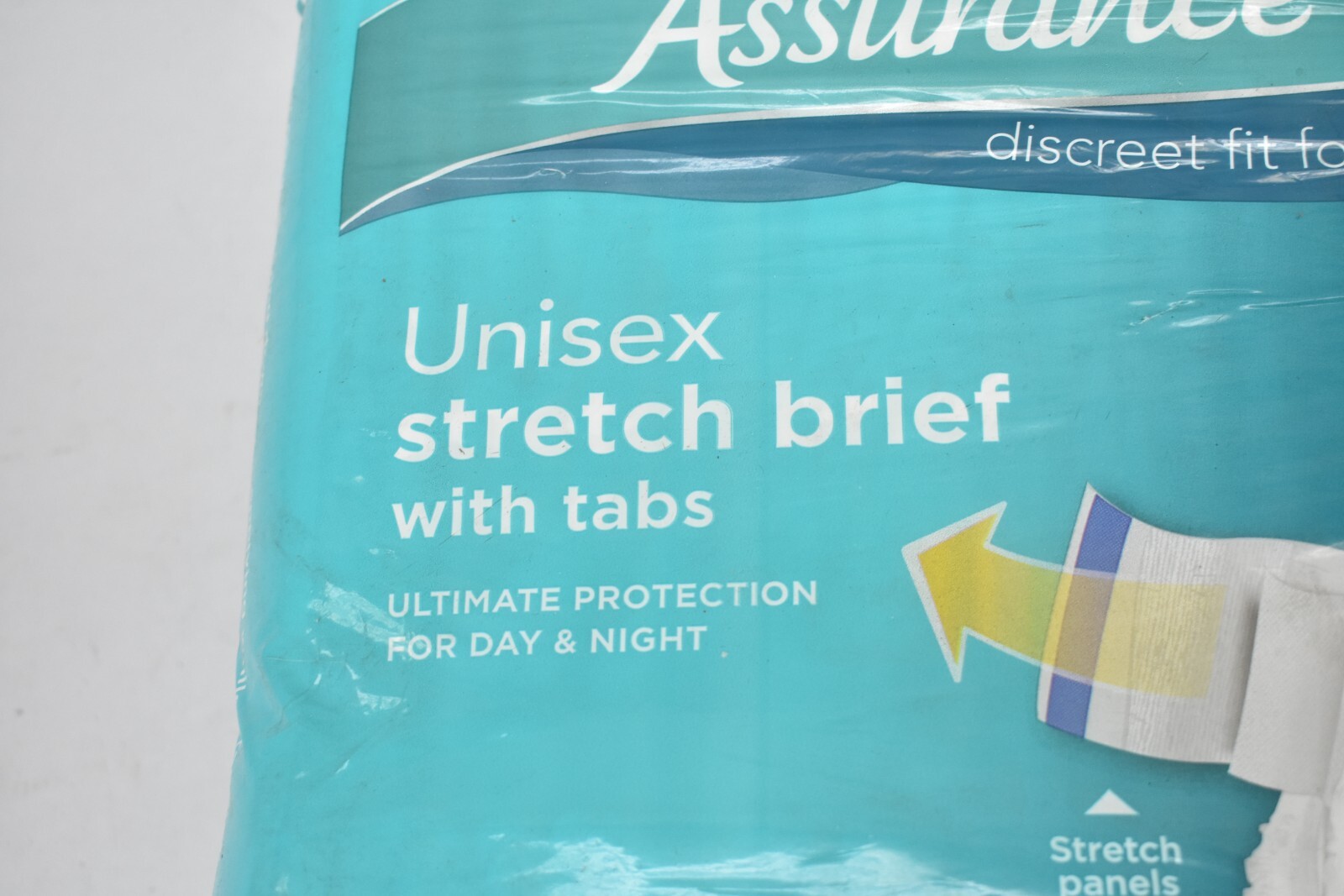 Assurance Stretch Briefs w Tabs Ultimate Absorbency L/XL 34 Pack  