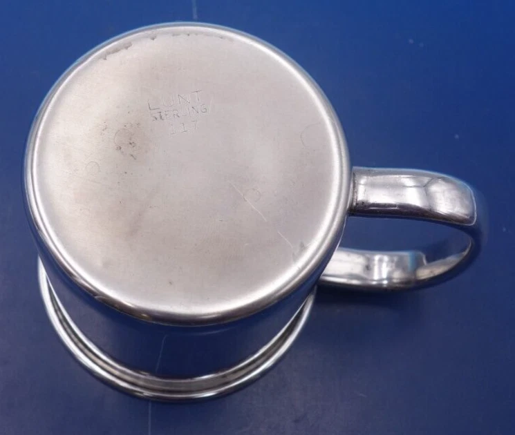 Taza infantil vintage de plata de ley de Lunt #117 Foto 3 de 4