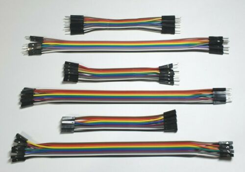 Câble ruban Dupont - 10, 20 ou 30 cm - mâle, femelle ou mixte - Royaume-Uni gratuit P&P - Photo 1/8