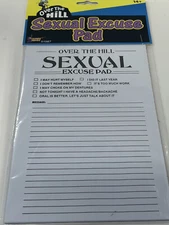 Forum Novelties Hill Sex Excuses Pad, Multi-Color
