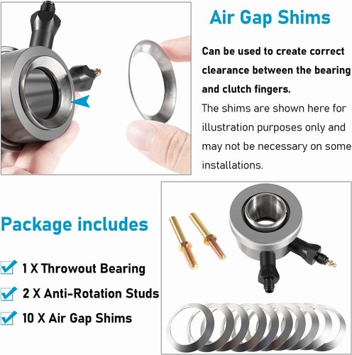 910-25610 Hydraulic Throwout Bearing Kit for 3-Speed and 4-Speed Chevy Clutches - Picture 3 of 12
