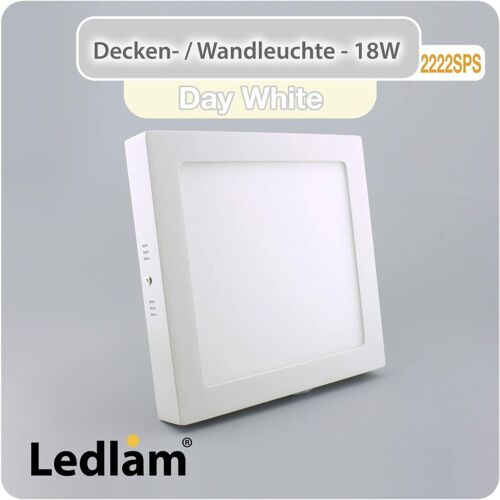 LED Aufbau-Panel weiß quadratisch 22x22 cm 18 Watt 1440 lm neutralweiß 4100K