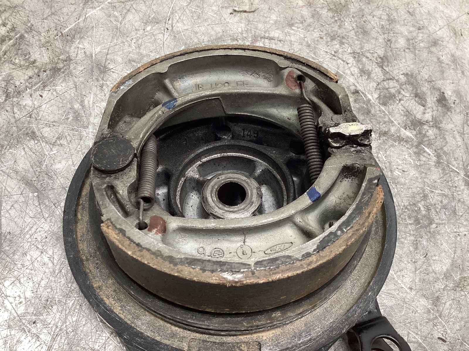 1983 Honda XR100 OEM REAR BACK BRAKE DRUM ASSEMBLY eBay