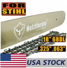 US 18in .325 .063 68DL Chainsaw Guide Bar&Chain for Stihl MS211 MS230 MS250 017
