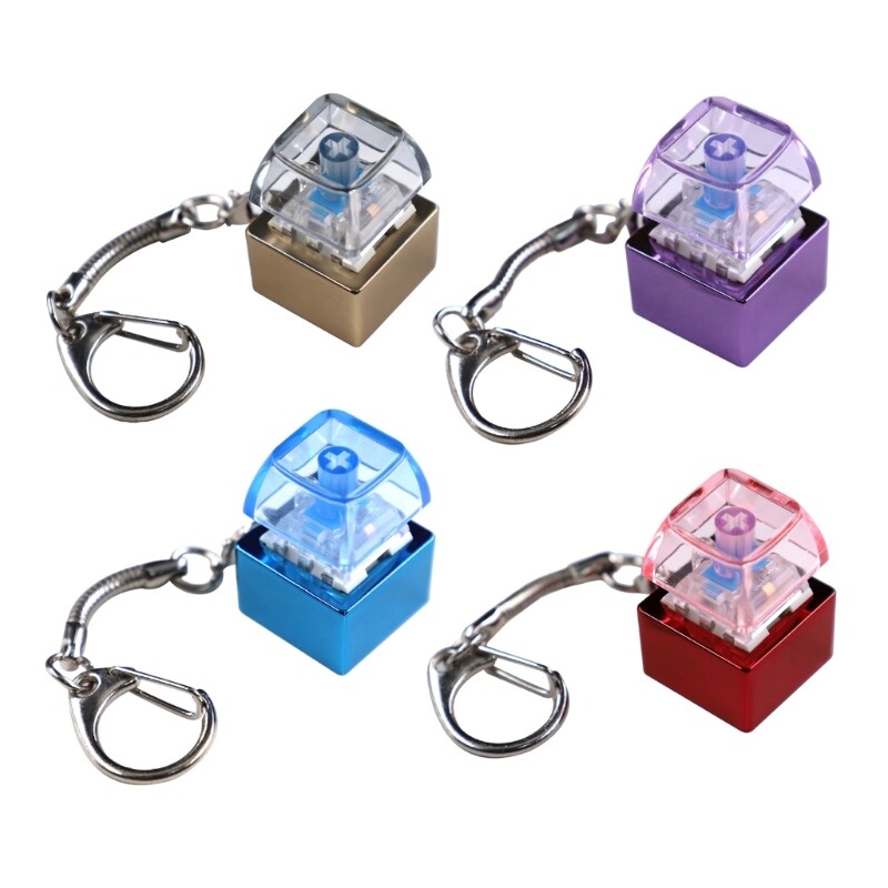 Mechanical Keyboard Tester Keychain with Multicolor LED Backlighting