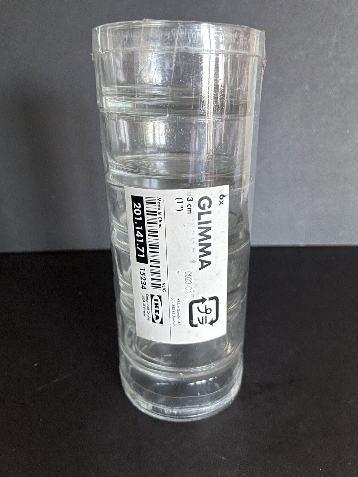 18 IKEA Glass Tea Light Candle Holders Glimma 1" Wedding Table Decor