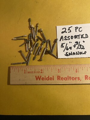 25 Pc Mini Grinding Stones for Dremel Rotary Tool 5/64 , 3/32  Shanks Ass. Vary