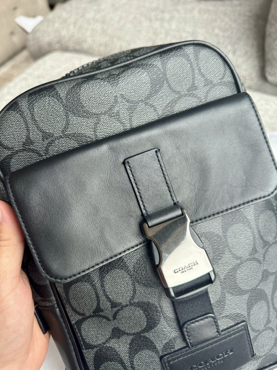 Coach Track Pack in Signature Canvas Crossbody Bag | eBay UK