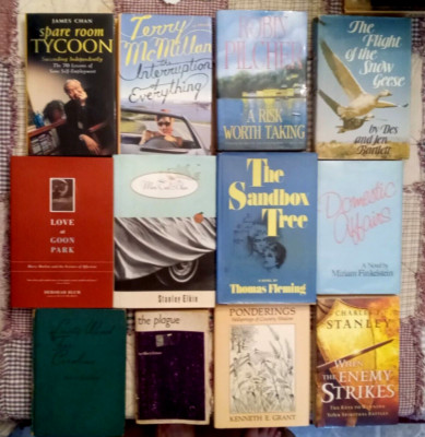 Fiction Self Help Book LOT 10 VTG Hardback Books w/ dust jackets + 3 Paperbacks