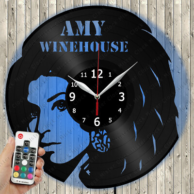 LED Clock Amy Winehouse LED Light Vinyl Record Wall Clock LED Wall Clock 441