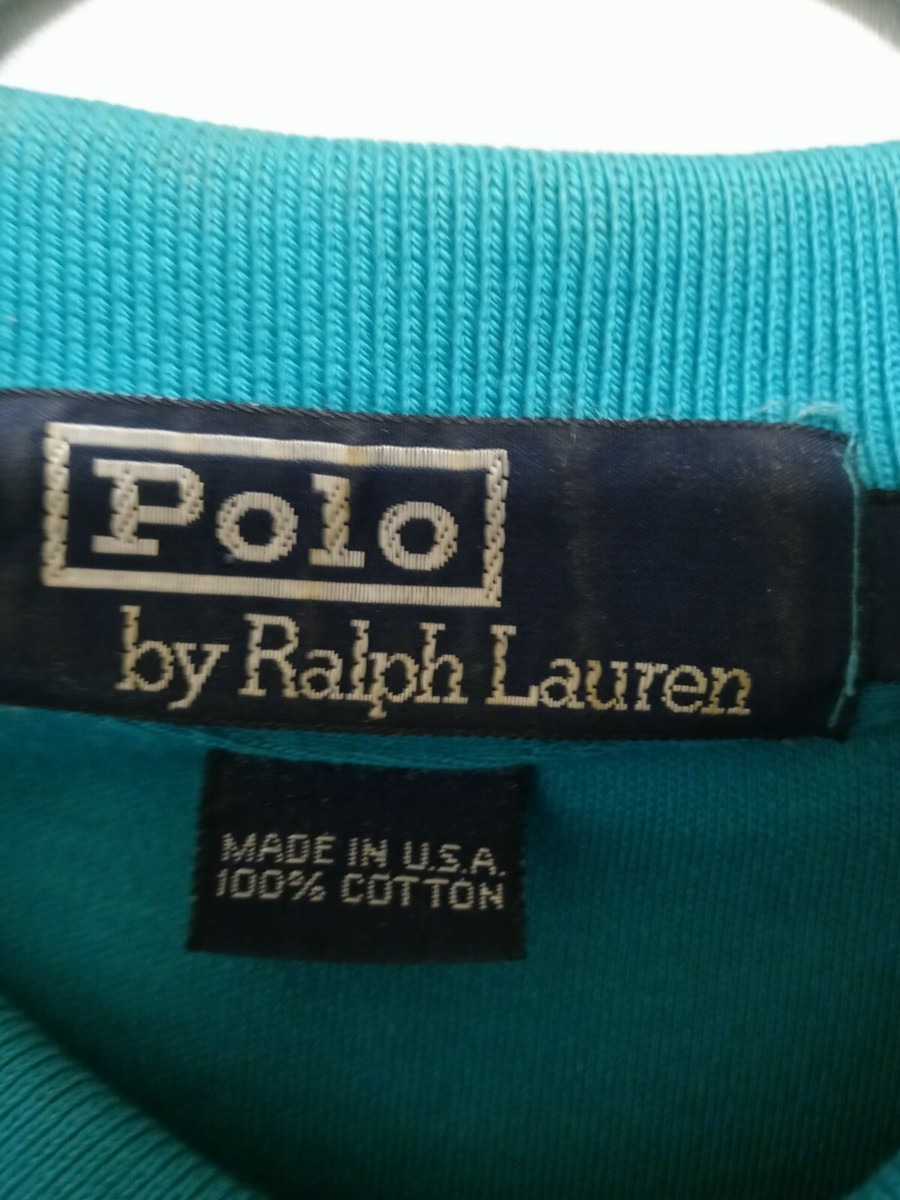 Polo By Ralph Lauren Green Polo Shirt Size L Made In The USA