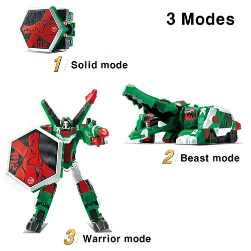 YOUNG TOYS GEO MECHA BEAST GUARDIAN 02 CAIMAN GREEN ALLIGATOR TRANSFORMER ROBOT  - Image 4 of 4