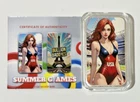 Bullion Baddies Summer G. Ames Colorized 1 Oz .999 Silver Bar USA With COA