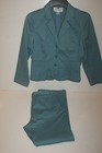 CASUAL CORNER Annex Petite Stretch Blue Pant & Jacket Suit Sz 6/8 #CB1-20