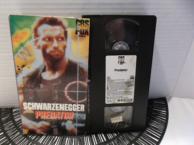 Predator Vintage 1988 VHS Tape CBS Fox Video Arnold Schwarzenegger Carl Weathers