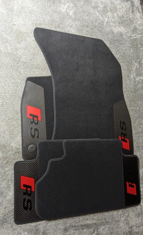 Alfombrillas coche Audi Q5-RS 2021-2025 Sportback OEM. Carbono personalizado Foto 2 de 4