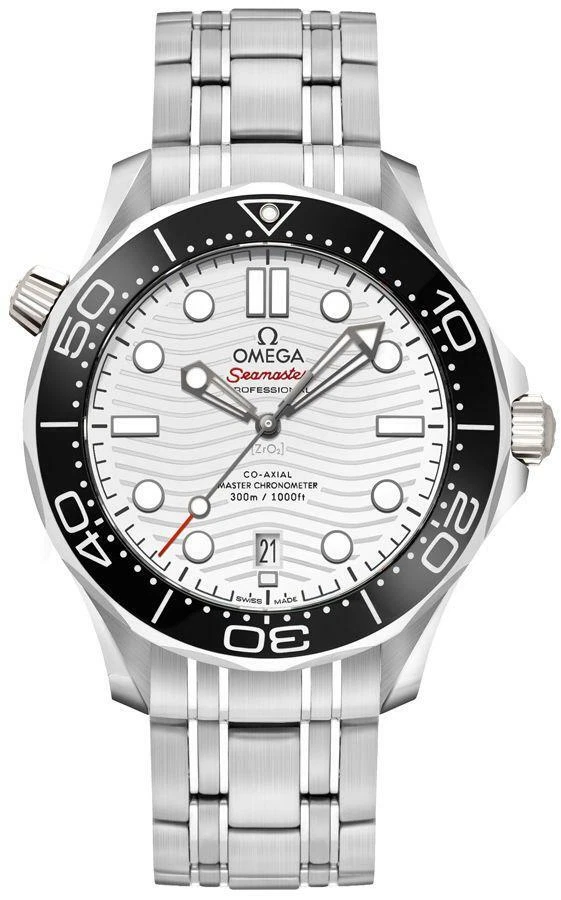 Omega Seamaster Diver 300M Diver Watch White Dial Stainless Steel