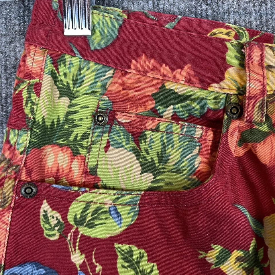 Vintage Susan Bristol Jeans Women’s 8 High Rise Floral Denim Pants Multicolor - Image 4 of 4