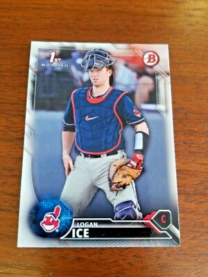 LOGAN ICE 2016 BOWMAN DRAFT CARD #BD-9 GUARDIANS/INDIANS (FIRST PROSPECT BASE)