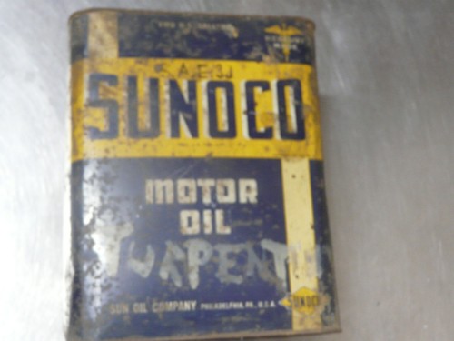 Sunoco Motor Oil Tin Can 2 Gallons Empty Can - Picture 3 of 6