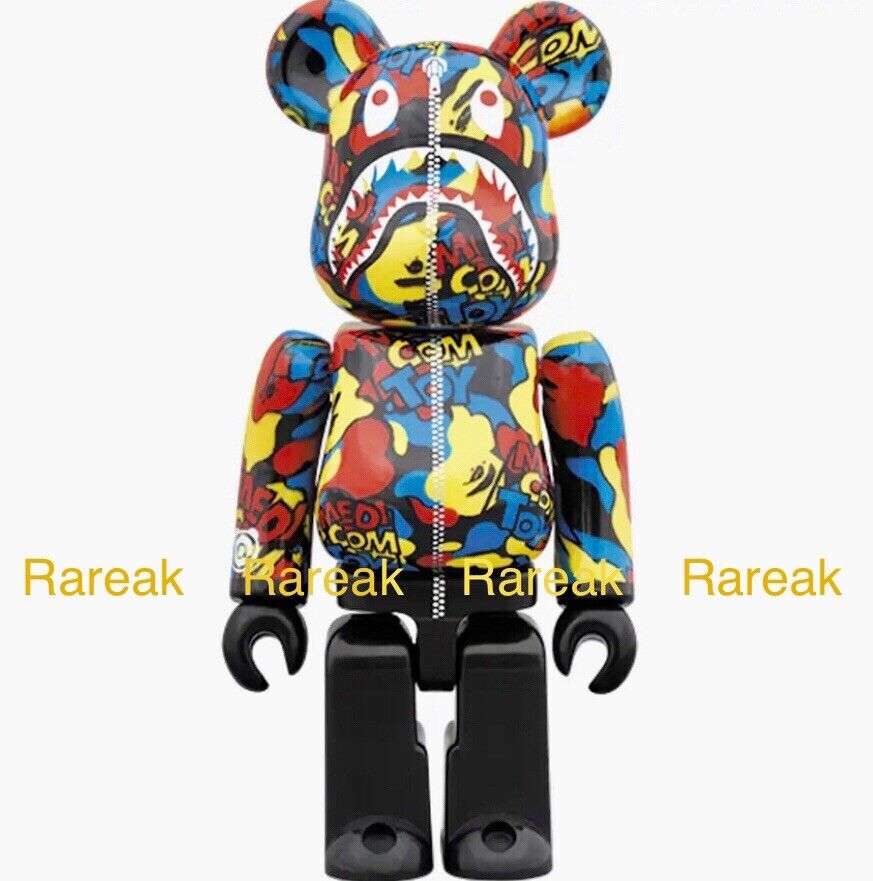 Medicom Bearbrick A Bathing Ape Camo Shark BAPE Play 100% Be Medicom Bearbrick A Bathing Ape Camo Shark BAPE Play 100% Be