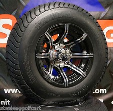 GOLF CART 10" MACHINED SPIDER WHEELS and 205/65-10 COMFORT RIDE DOT TIRES X4 