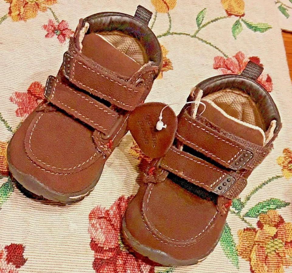 TODDLER Boots Sz 3 Brown LEATHER Outdoor Shoes  CHILDREN'S PLACE ☆ NWT - Изображение 2 из 4