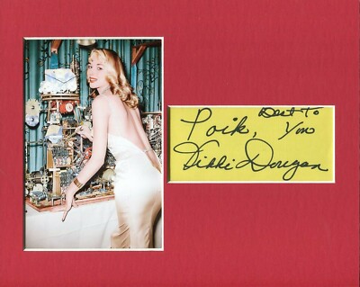 Vikki Dougan Playboy Model Actress 1950s It Girl Signed Autograph Photo